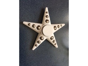seastar fidget spinner toys & games hand toy inspired nature sea-star starfish 3d print model - Mito3D