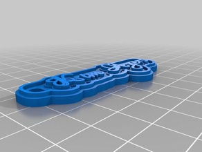 kims nametag keychains customized 3d print model - Mito3D