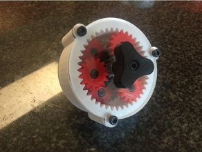 two-stage planetary gearbox 2025 1 engineering gears gear reduction 3d print model - Mito3D