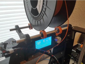 anet a6 filament spool holder 3d printer accessories ball bearing 3d print model - Mito3D