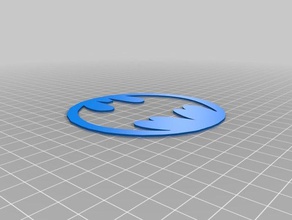 batman signal pochoir L'impression 3d 3d print model - Mito3D