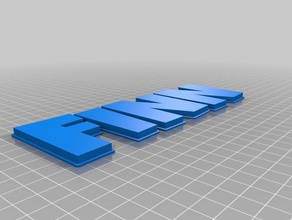 mi personalizados multilínea tag llavero - finn puerta llaveros personalizado 3d print model - Mito3D