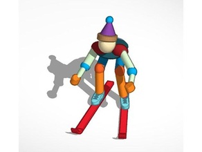 basic-Skifahrer-Figur Menschen 3d print model - Mito3D