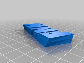 my customized iamburny's v2 text - finn door keychains 3d print model - Mito3D