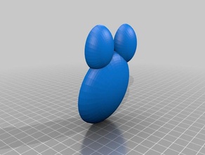 mouse head basic shape 3d printing 3d print model - Mito3D