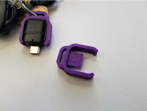 keychain holder galaxy s8 otg adapter usb c usb-a mobile phone samsung s7 3d print model - Mito3D
