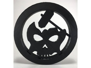zombie calavera smasher fabricante de moneda logotipo La impresión en 3d la martillo registro maker el cráneo 3d print model - Mito3D