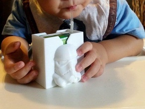 trooper milkbox comida & bebida de beber los niños la leche starwars stormtrooper storm niño pequeño 3d print model - Mito3D