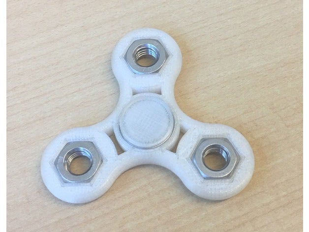 m10 nut fidget spinner mechanical toys 3D print model - Mito3D