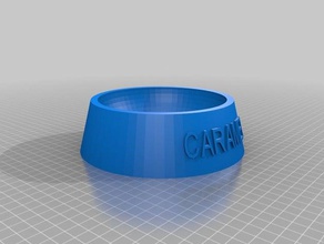 my customized dog bowl-caramel pets 3d print model - Mito3D