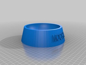 my customized dog bowl-mocha pets 3d print model - Mito3D