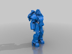fallout 4 t-51 full body armour 64 foot - 193cms tall 3d printing 3d print model - Mito3D