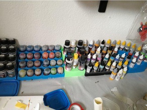 modulaire de la modélisation couleur stand organisateur titulaire vallejo citadelle munitions l'art des outils art fournitures d'art peinture mig perlini à l'échelle le 3d print model - Mito3D