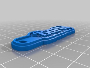 barbi Schlüsselanhänger kundengebundene 3d print model - Mito3D