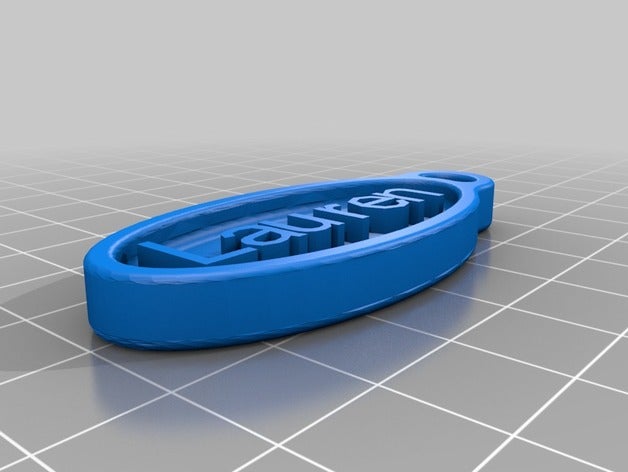 lauren llavero monedas & insignias personalizado 3D print model - Mito3D