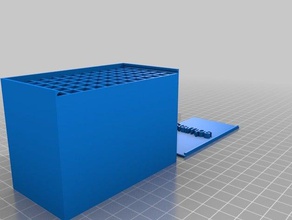 minha caixa personalizada w faça deslizar a tampa 2 recipientes personalizado 3d print model - Mito3D