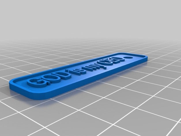 Gott ist mein ceo - keyring Schilder & logos kundengebundene 3D print model - Mito3D