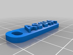il mio personalizzato multiline tag portachiavi assia i su misura 3d print model - Mito3D