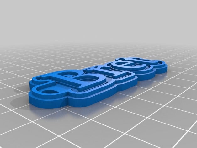 bret keychain keychains customized 3D print model - Mito3D