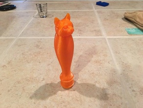 gato-cabeça barril de lidar decoração 3d print model - Mito3D