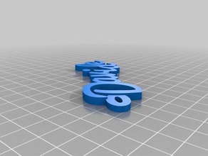 my customized iamburny's v2 text - name keyring keyfob keychains 3d print model - Mito3D