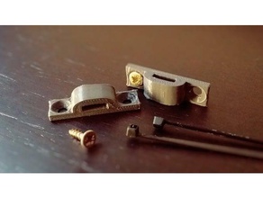 Kabelbinder-Halter - Organisation Schreibtisch Halter Veranstalter ziptie zip tie 3d print model - Mito3D