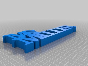 my customized miller 2 variable word sculpture sculptures 3d print model - Mito3D