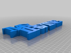 meine angepasste irvine 2 variable Wort Skulptur Skulpturen kundengebundene 3d print model - Mito3D