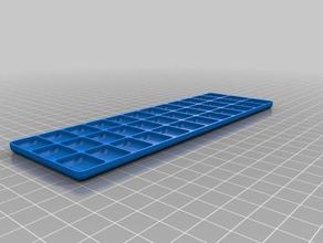 shallow 12x3 tray organization customized 3d print model - Mito3D