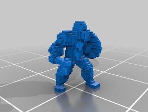 guerriero umano scavenger s wargame giocattolo & accessori di gioco da tavolo in miniatura miniature rpg voxel wargames-giochi guerra 3d print model - Mito3D