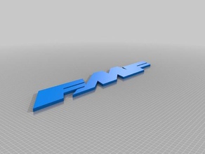 fmf logo keychain plain signs & logos 3d print model - Mito3D