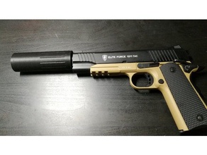 rosca de airsoft silenciador adereços 6mm acessórios anexo gun 3d print model - Mito3D