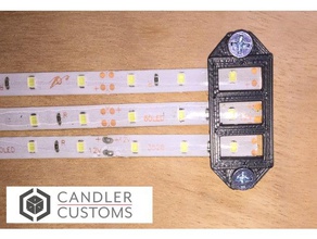 super einfache led-Streifen-Halter - Elektronik led-Halter led-Fassung led-Streifen 3d print model - Mito3D