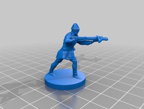 norman crossbowmen games 28mm archers blender crossbows figures male medieval middle ages naked normans practice roleplaying wargames 3d print model - Mito3D