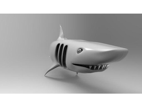 big white shark art tools 3d print model - Mito3D