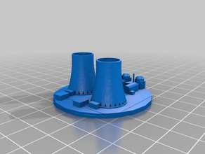 circle powerplant buildings & structures 3d print model - Mito3D