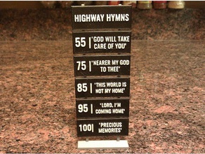 customizable miniature highway hymns signs & logos customizer humor openscad 3d print model - Mito3D