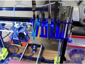 taz6 tool rack - mounts without hardware 3d printer accessories lulzbot taz holder 3d print model - Mito3D