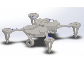 250er quadrocopter cc3d v2 r c araçlar 250 quad multicopter quadro 3d print model - Mito3D
