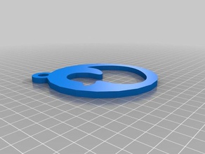 ducky stencil loop 3d printing keyfob pendant rubber duck 3d print model - Mito3D