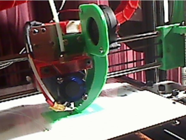 turbo fan di montaggio del condotto stampante 3d accessori ventola raffreddamento della turbofan 3D print model - Mito3D