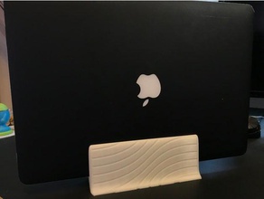 macbook pro 15 retina support vertical ordinateur mac la rétine le stand 3d print model - Mito3D