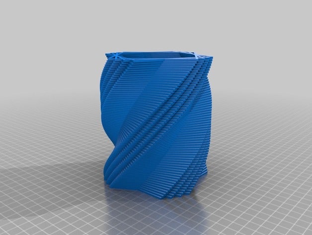 padrão quadrado de torção A impressão 3d 3D print model - Mito3D
