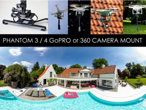 dji phantom 3 gopro 360 di montaggio videocamera non si adatta 4 r c i veicoli drone 3d print model - Mito3D