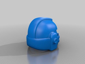 semplificato space marine del casco La stampa 3d 3d print model - Mito3D