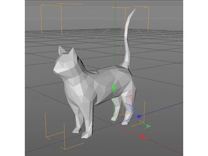 cat lowpolified animals lowpoly lowpolygon 3d print model - Mito3D
