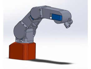 manipulator robot arm robotics 9g servo electromagnet 3d print model - Mito3D