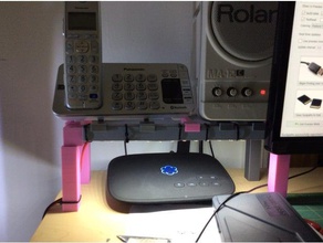 secretária hutch kit office área de trabalho organizador suporte o prateleira 3d print model - Mito3D