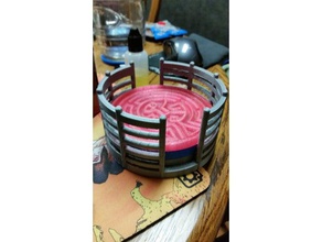 coaster holder kitchen & dining 100mm drink 3d print model - Mito3D