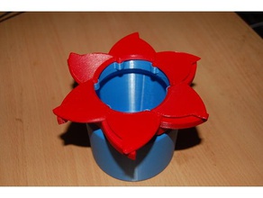 flower iris box containers container irisbox 3d print model - Mito3D